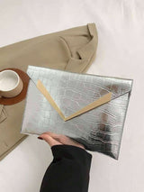 New Solid Color Glitter Pu Leather Silver