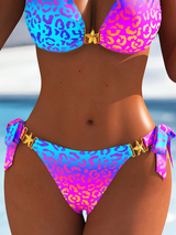 Print Sexy Cute Backless Beach Bikini Swimwear For Women Vacation Summer