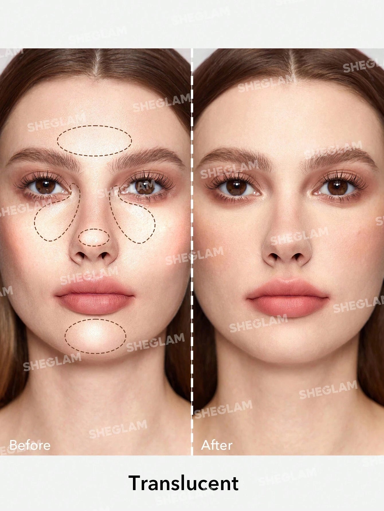 SHEGLAM Baked Glow Setting Powder-Translucent Oil Control Loose Setting Powder Translucent Pore-less Flawless Smooths Fine Lines Glowy Powder
