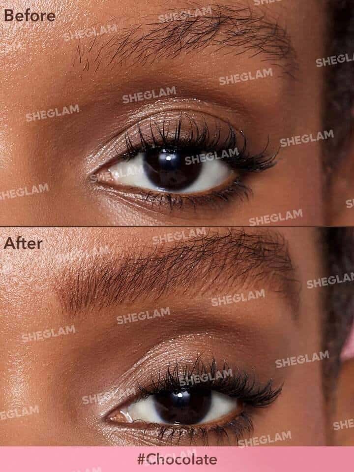 SHEGLAM Brow-Fection Angled Brush &amp; Dip Liquid Eyebrow Gel Pen Chocolate Hair