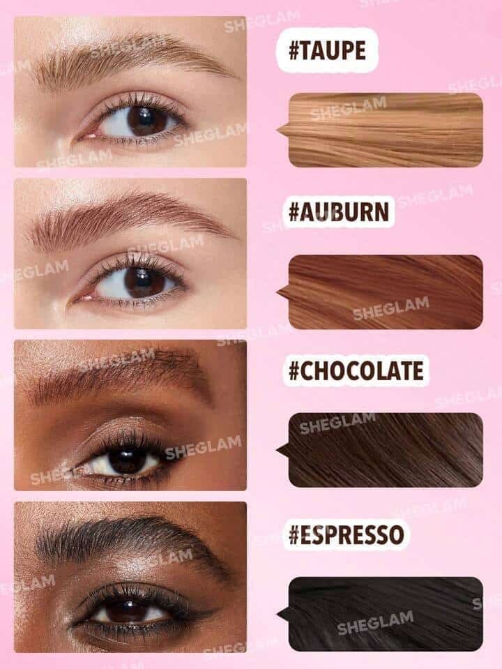 SHEGLAM Brow-Fection Angled Brush &amp; Dip Liquid Eyebrow Gel Pen Chocolate Hair