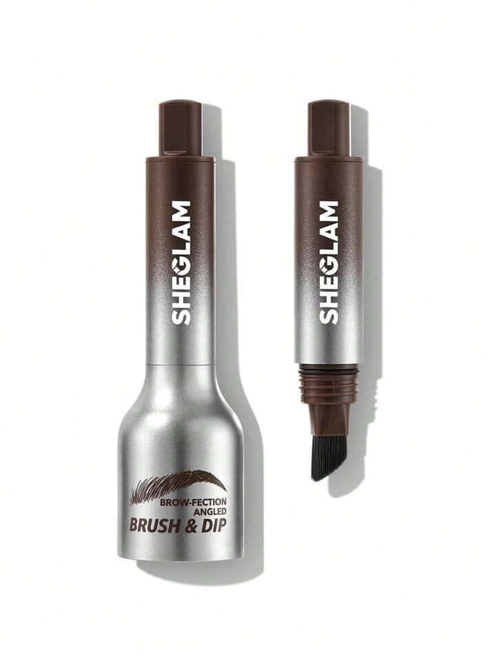 SHEGLAM Brow-Fection Angled Brush &amp; Dip Liquid Eyebrow Gel Pen Chocolate Hair