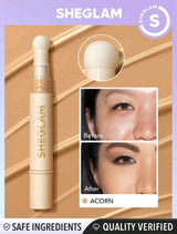 SHEGLAM Complexion Boost Concealer-Acorn Sponge-Head Applicator Matte Liquid Concealer