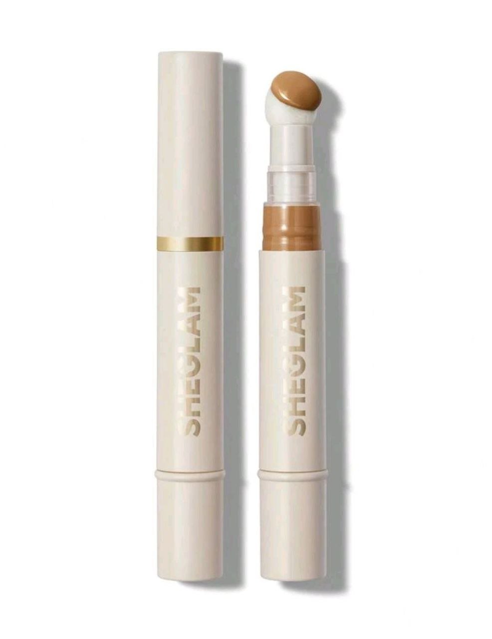 SHEGLAM Complexion Boost Concealer-Caramel Sponge-Head Applicator Matte Liquid Concealer Long Lasting