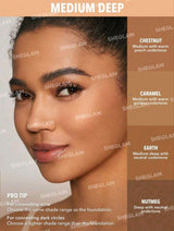 SHEGLAM Complexion Boost Concealer-Caramel Sponge-Head Applicator Matte Liquid Concealer Long Lasting
