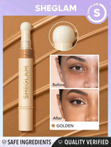 SHEGLAM Complexion Boost Concealer-Golden Sponge-Head Applicator Matte Liquid Concealer