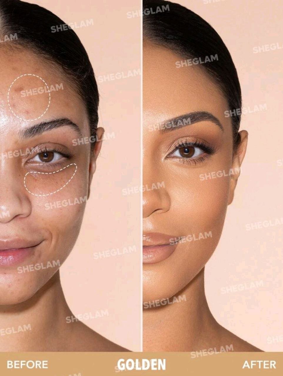 SHEGLAM Complexion Boost Concealer-Golden Sponge-Head Applicator Matte Liquid Concealer