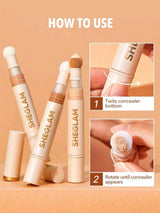 SHEGLAM Complexion Boost Concealer-Golden Sponge-Head Applicator Matte Liquid Concealer