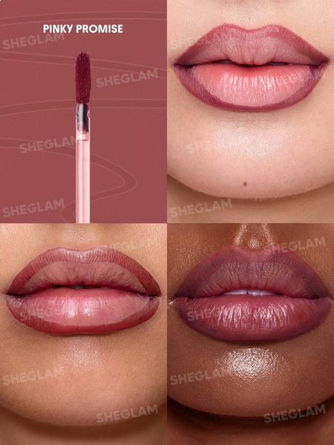 SHEGLAM Fall In Line Peel Off Lip Liner Stain-Pinky Promise Henna,Lip Combo Pinky Promise