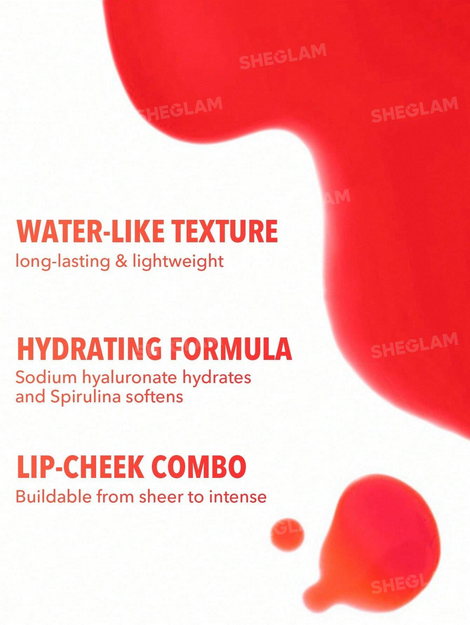 SHEGLAM For The Flush Lip &amp; Cheek Tint-Cherry Picked Long-Lasting Matte Finish Lip Tint Easy