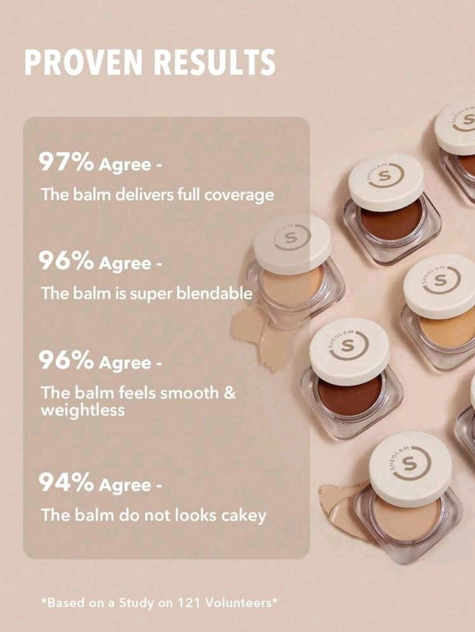 SHEGLAM Full Coverage Foundation Balm-Walnut Long Lasting