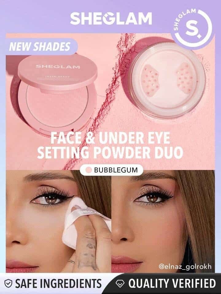 SHEGLAM Insta-Ready Face &amp; Under Eye Setting Powder Duo-Bubblegum