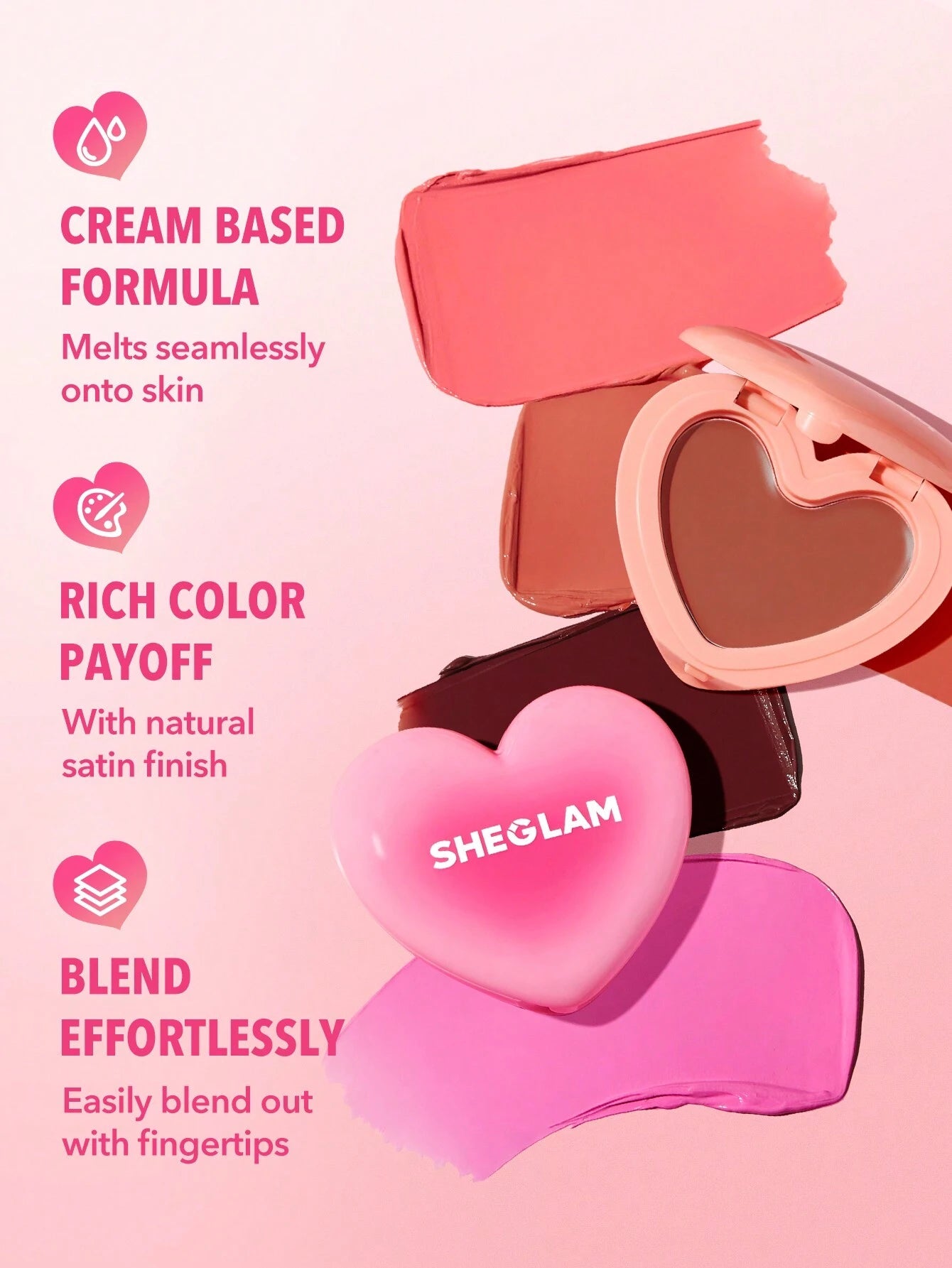 SHEGLAM Playing Cupid Cream Blush-Adorn