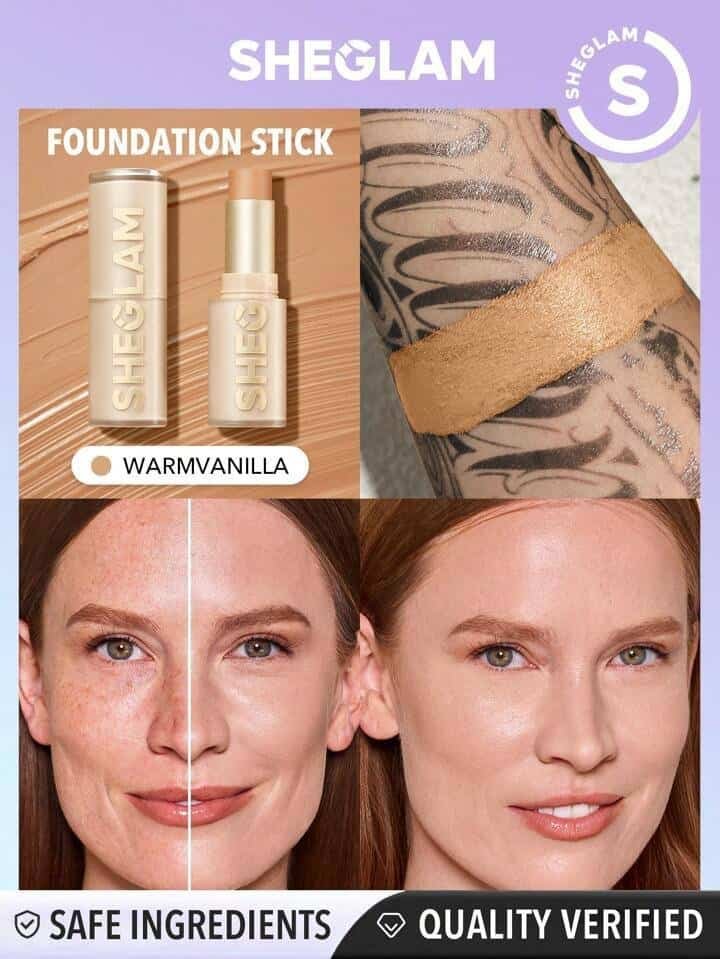 SHEGLAM Skin Magnet High Coverage Foundation Stick-Warm Vanilla
