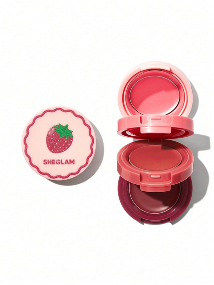 SSHEGLAM Strawberry Whirl Cheek &amp; Lip Cream Stack Rare Brand Beauty Makeup Face Paint