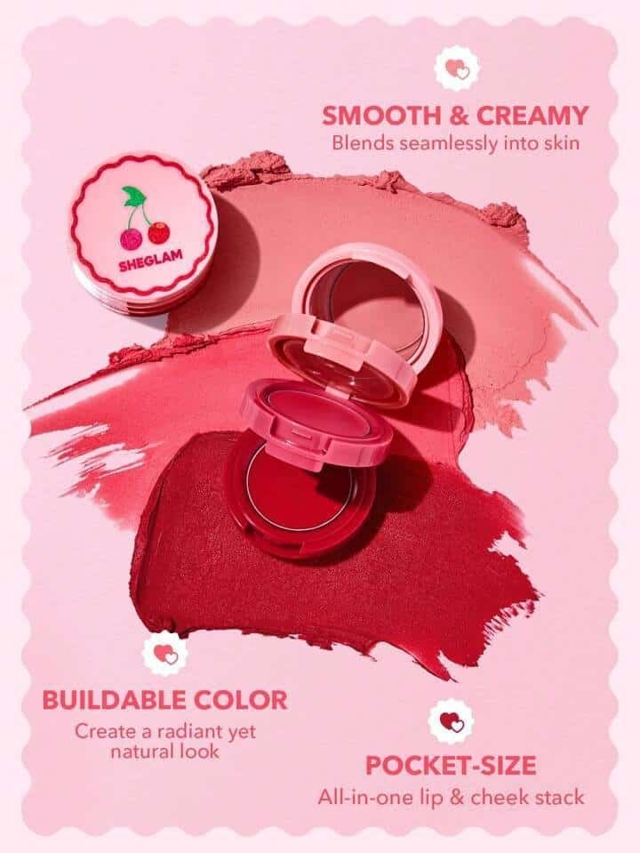 SHEGLAM Very Cherry Cheek &amp; Lip Cream Stack