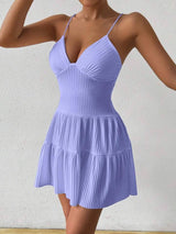 SHEIN Allurite Summer Casual Solid Color Sleeveless Dress