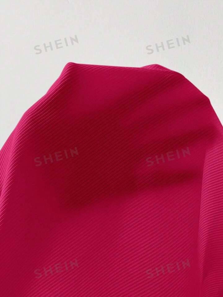 SHEIN BAE Women Hollow Out Tight Cropped Single-Shoulder Top For Summer
