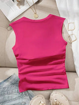 SHEIN EZwear Wireless Slim Fit Women Tank Top With Removable Pads, Square Neckline, Spring Summer
