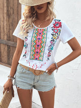 SHEIN VCAY Floral Print Tee