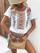 SHEIN VCAY Floral Print Tee