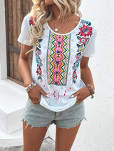 SHEIN VCAY Floral Print Tee