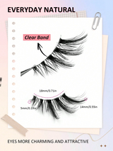 Sibeuna 7 Pairs Half-Length Natural Cat Eye False Eyelashes