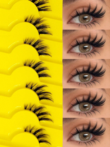 Sibeuna 7 Pairs Half-Length Natural Cat Eye False Eyelashes