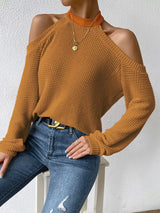 Solid Cold Shoulder Sweatshirt