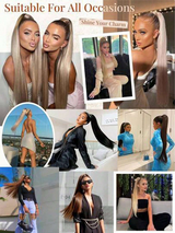 Synthetic Clip In Ponytail Hair Extension 22 Inch 140g Straight Dark Browm Claw