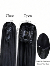 Synthetic Clip In Ponytail Hair Extension 22 Inch 140g Straight Dark Browm Claw