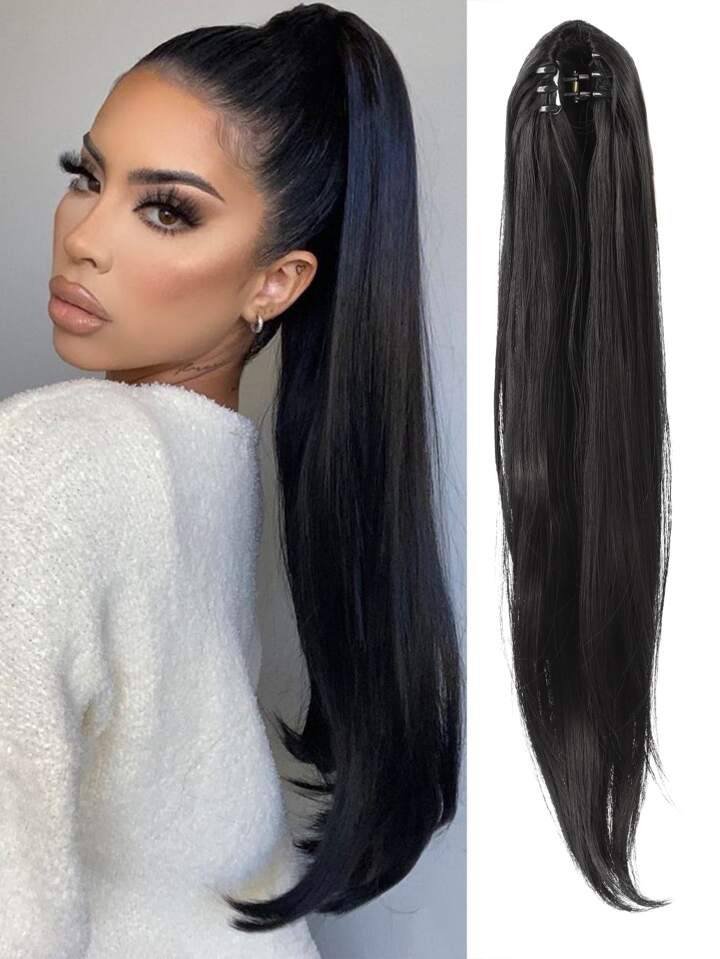 Synthetic Long Straight Hair Ponytail Extension Wig