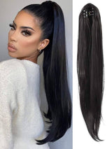 Synthetic Long Straight Hair Ponytail Extension Wig