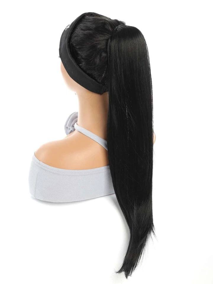 Synthetic Long Straight Hair Ponytail Extension Wig