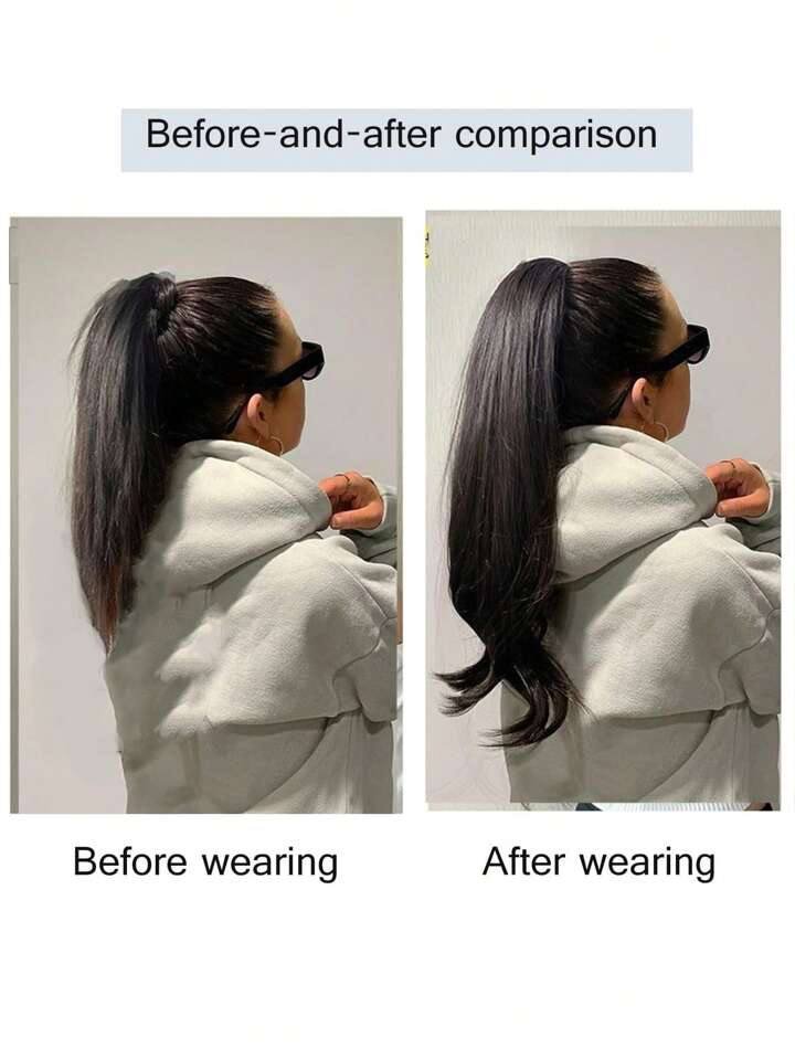 Synthetic Long Straight Hair Ponytail Extension Wig