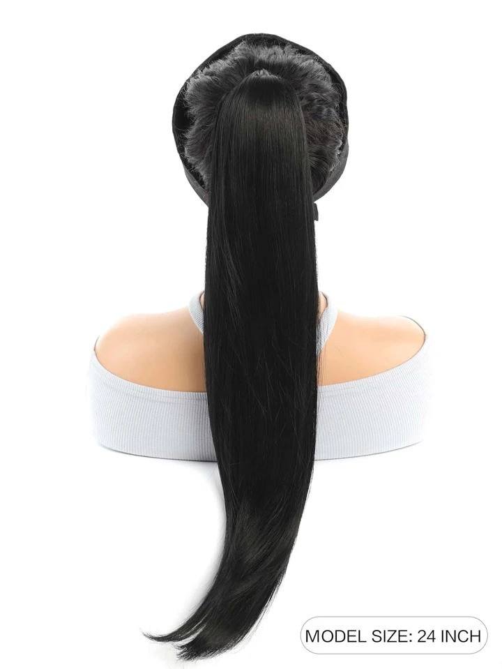 Synthetic Long Straight Hair Ponytail Extension Wig