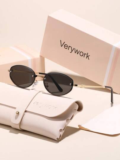 Verywork 1pc Oval Ombre Lens Retro Classic Sweet Exquisite