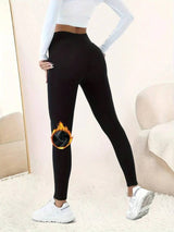 Women Thermal Fleece Lined High Waisted Leggings, Workout Winter Warm Thick Tights Soft