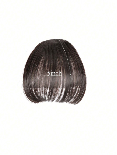 Women's Synthetic Air Bangs Hair Piece Fake Bangs  Black Hair Colo Brown Bangs Clip-In Hair Extensions