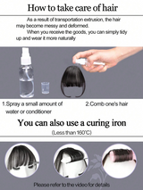 Women's Synthetic Air Bangs Hair Piece Fake Bangs  Black Hair Colo Brown Bangs Clip-In Hair Extensions