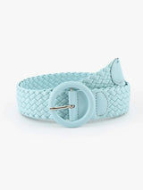 Round Buckle Woven Belt