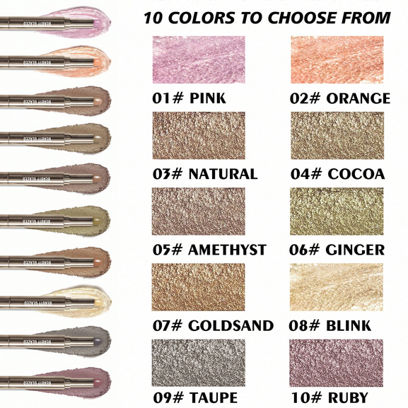 beauty glazed Waterproof Eyeshadow Stick, Pearlescent Shimmery Makeup Effect