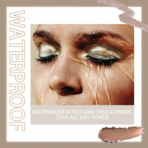 beauty glazed Waterproof Eyeshadow Stick, Pearlescent Shimmery Makeup Effect