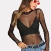 Lettuce Edge Dobby Mesh Top