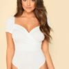 Puff Sleeve Wrap Sweetheart Bodysuit