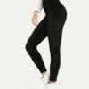 High Waist Solid Velvet Leggings