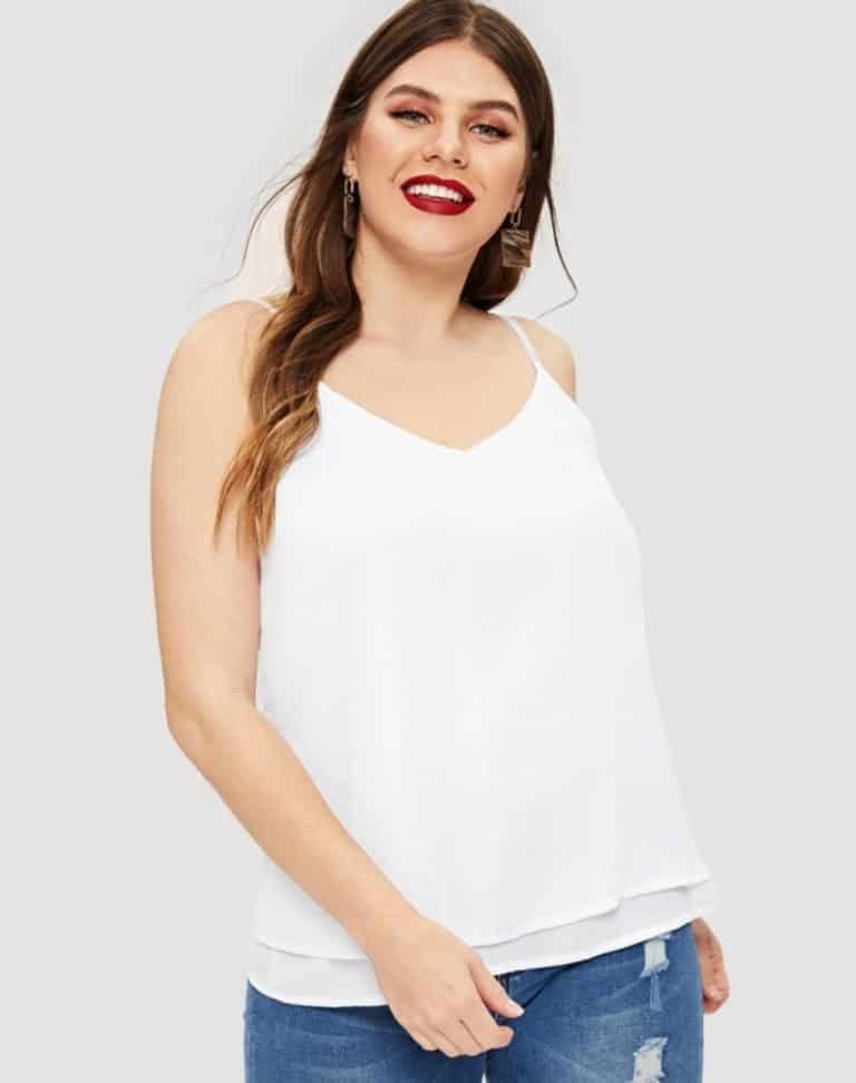 Plus Solid Cami Top