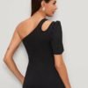 One Shoulder Cutout Fitted Tee