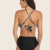 Tropical Tiered Layer Top With High Waisted Bikini
