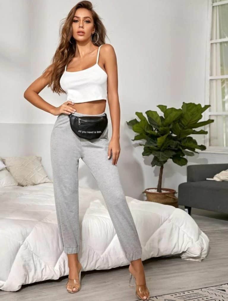 Cami Top With Sweatpants PJ Set Without Bag